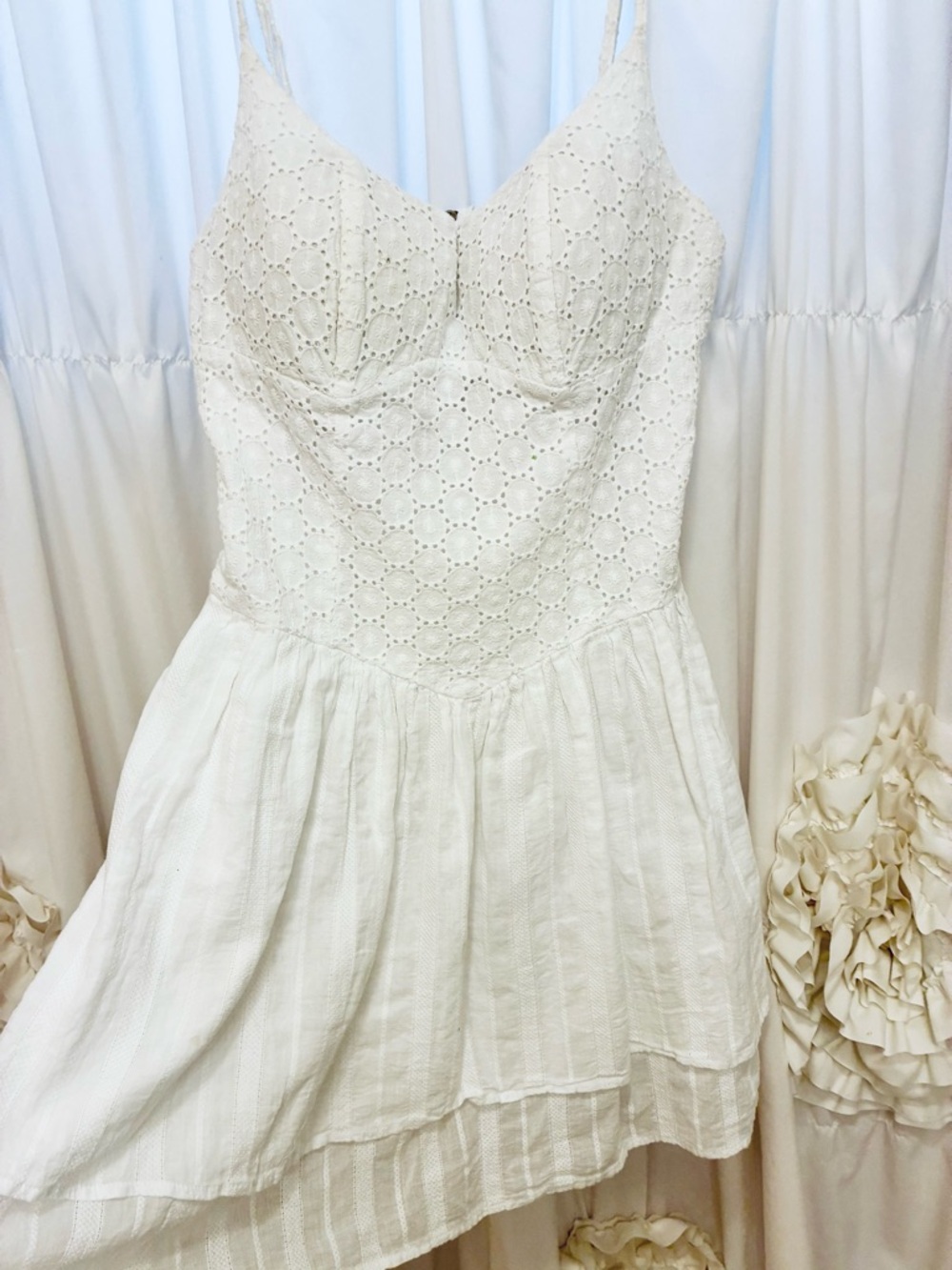 White Eyelet Sundress — Women Dress - Picture 7 of 11